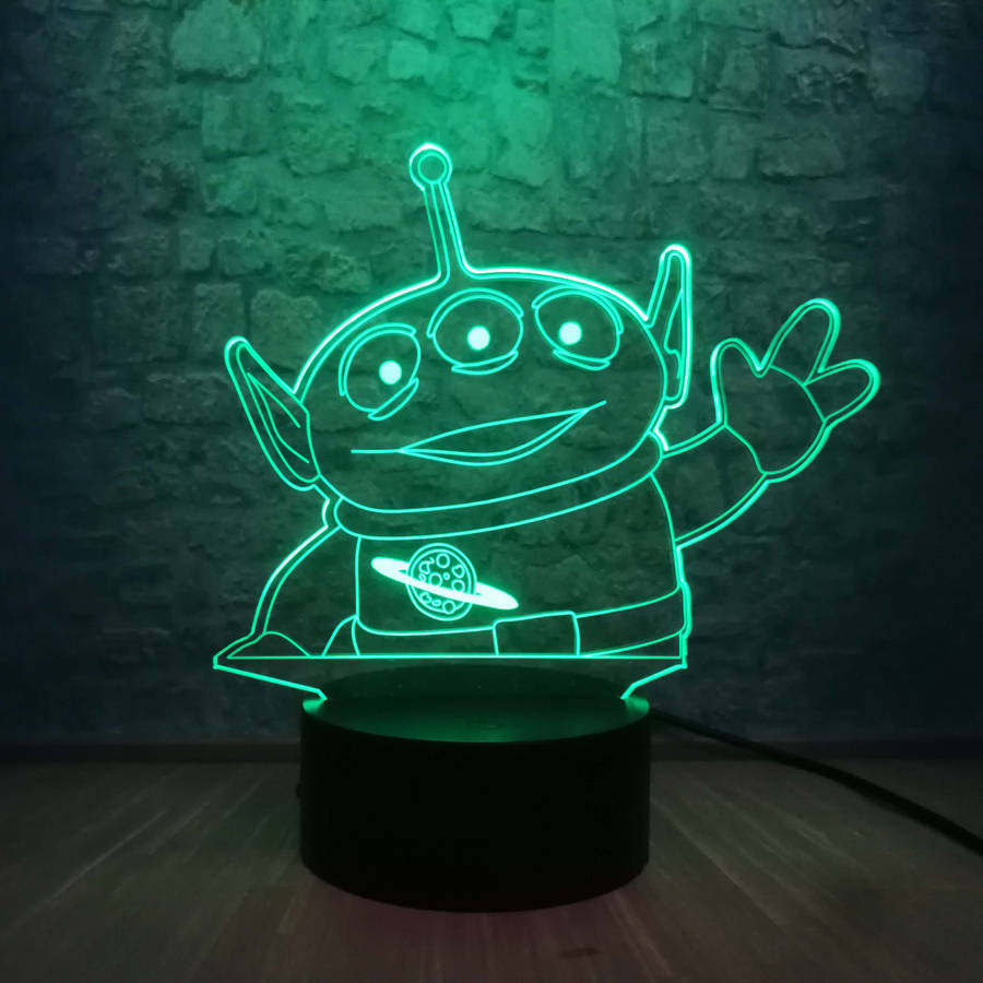 Toy Story Alien Neon Light Standee Wallpaper