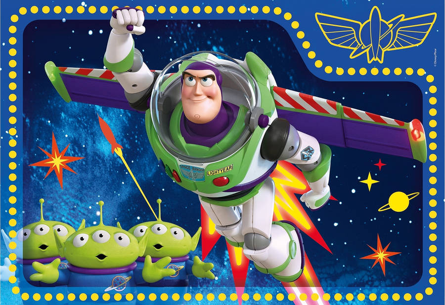 Toy Story Alien With Buzz Lightyear Wallpaper