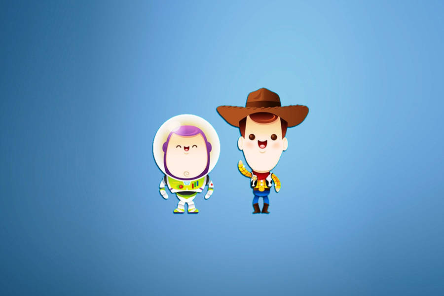Toy Story Chibi Buzz And Woody Wallpaper