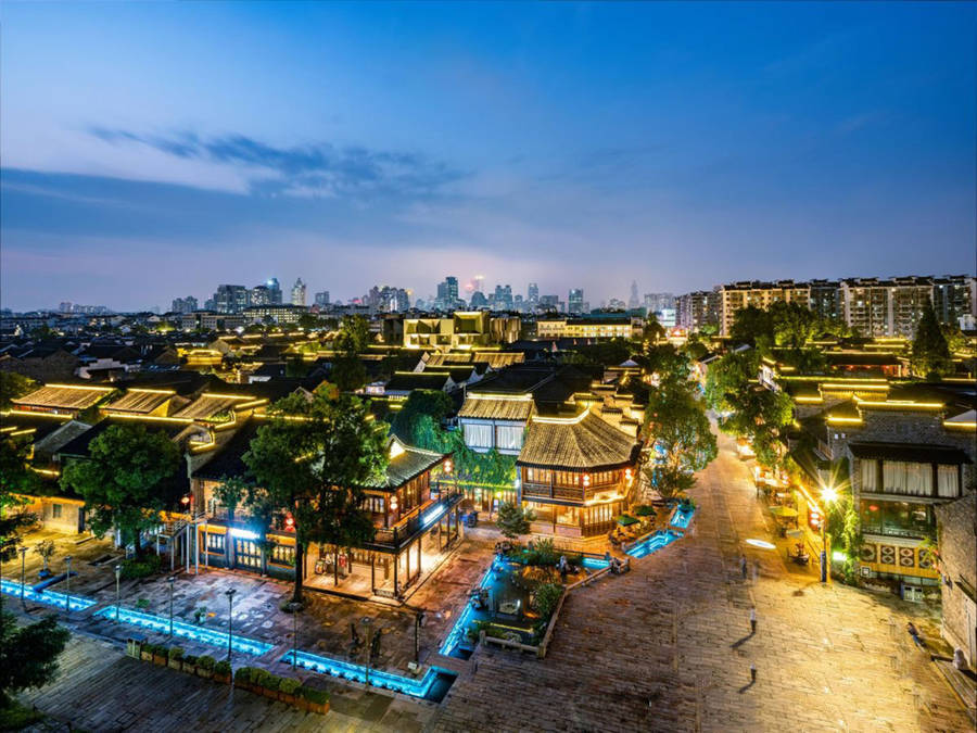 Traditional Architecture In Nanjing Laomendong Old Town Wallpaper