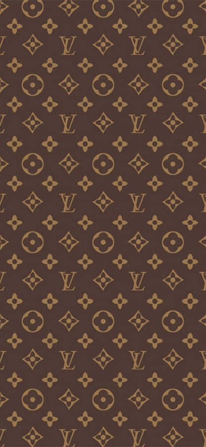 Traditional Luxury: Brown And Gold Ornamental Rug Wallpaper