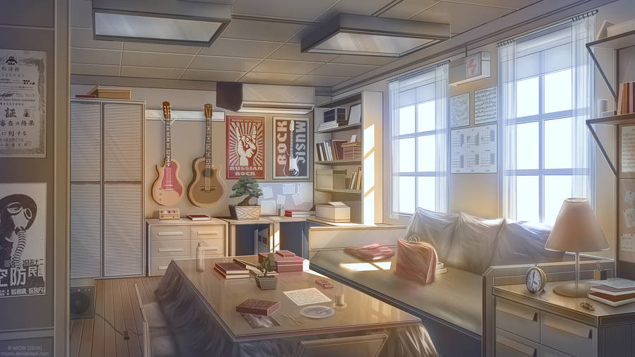 Traditional Style Anime Bedroom Wallpaper