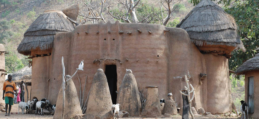 Traditional Village Hut In Benin Wallpaper