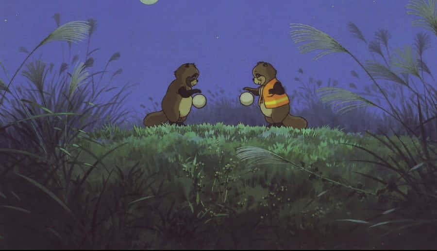 Transforming Tanukis In Pom Poko Wallpaper