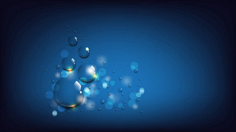 Transparent Bubbles In Blue Wallpaper