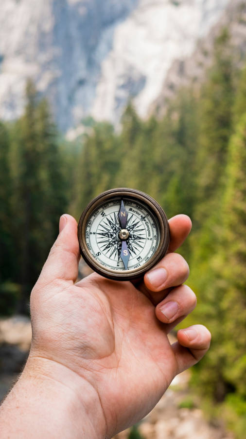 Travel Aesthetic Compass Wallpaper