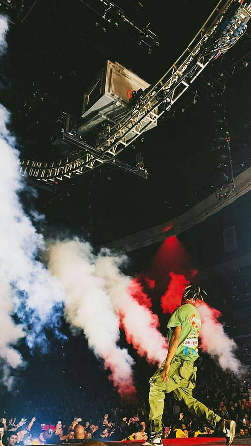 Travis Scott Aesthetic Performing Photo Wallpaper