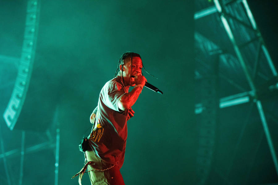 Travis Scott Jack Boys Performing Live Wallpaper