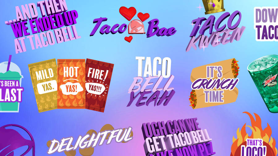 Trendy Taco Bell Digital Poster Wallpaper