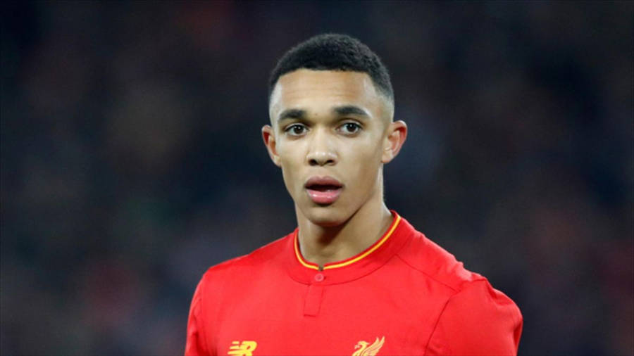 Trent Alexander-arnold Looking At Something Wallpaper