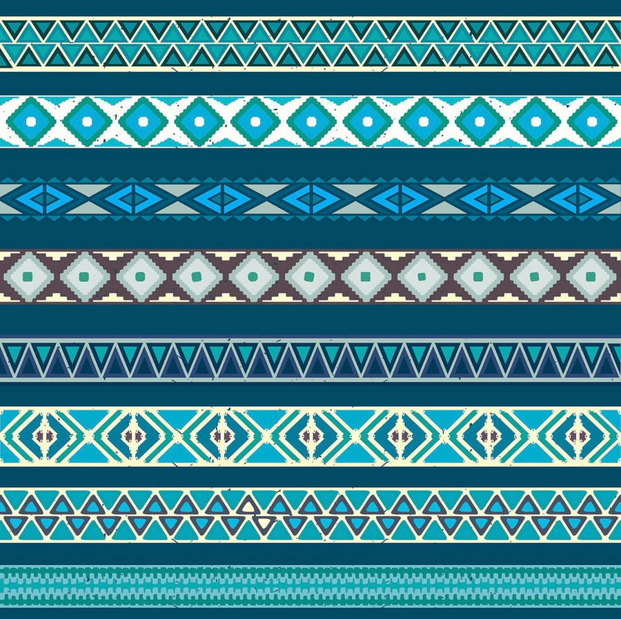 Tribal Pattern Blue Aesthetic Wallpaper