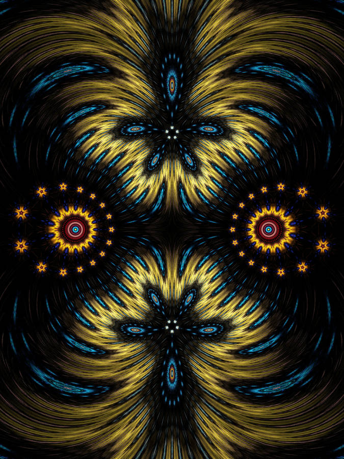 Tribal Symmetry Psychedelic Wallpaper