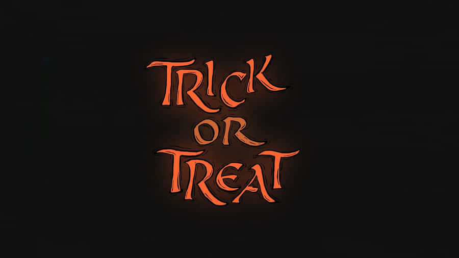 Trick R Treat Black Desktop Wallpaper