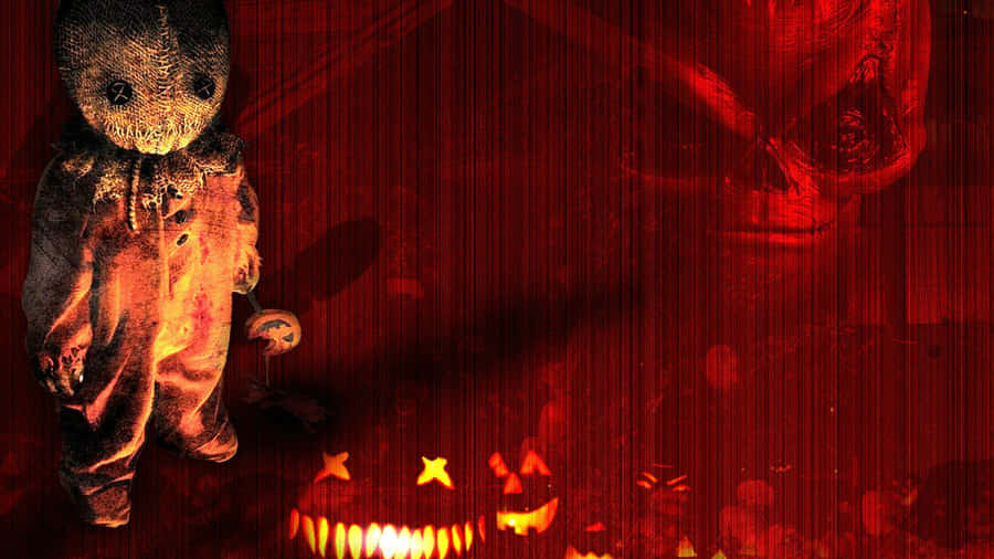 Trick R Treat Sam Red Desktop Wallpaper