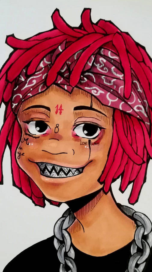 Trippie Redd Anime Art Wallpaper