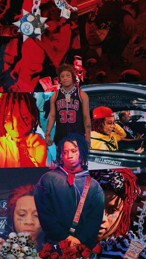 Trippie Redd Photo Montage Wallpaper