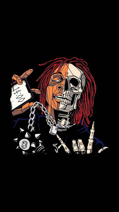 Trippie Redd Split Face Wallpaper