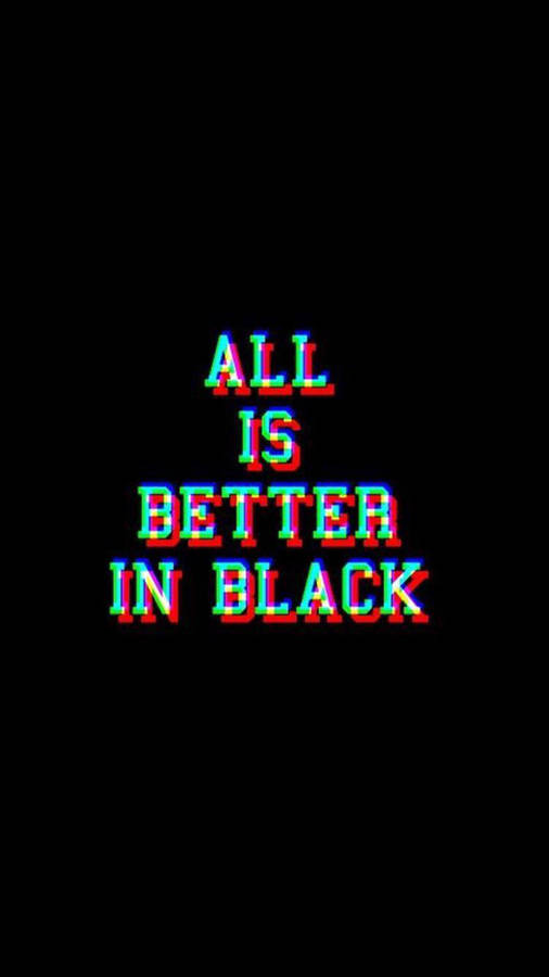 Trippy Dark Aesthetic Black Quote Wallpaper