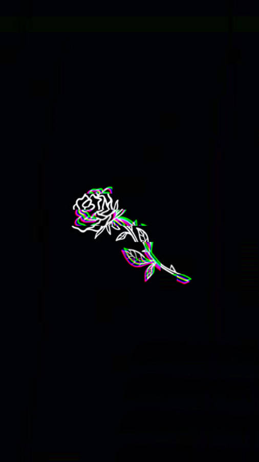 Trippy Dark Aesthetic Rose Wallpaper