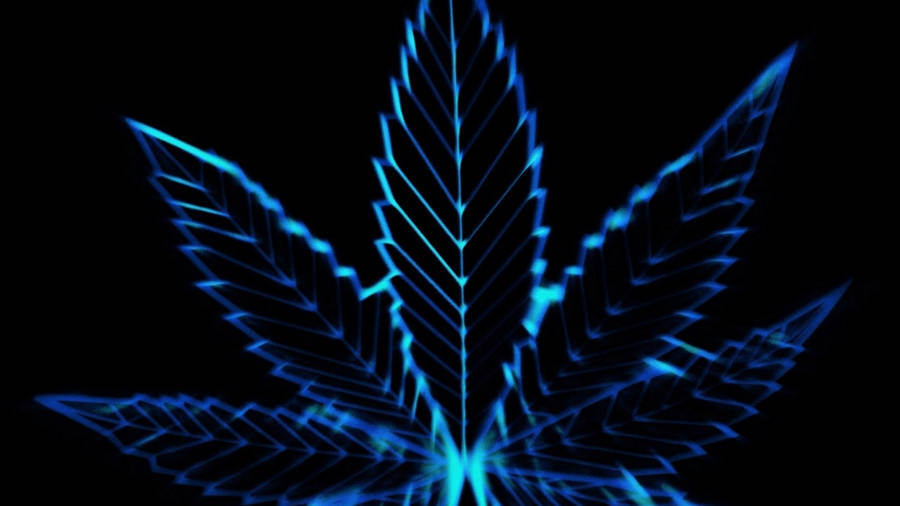 Trippy Dark Marijuana Leaf Wallpaper