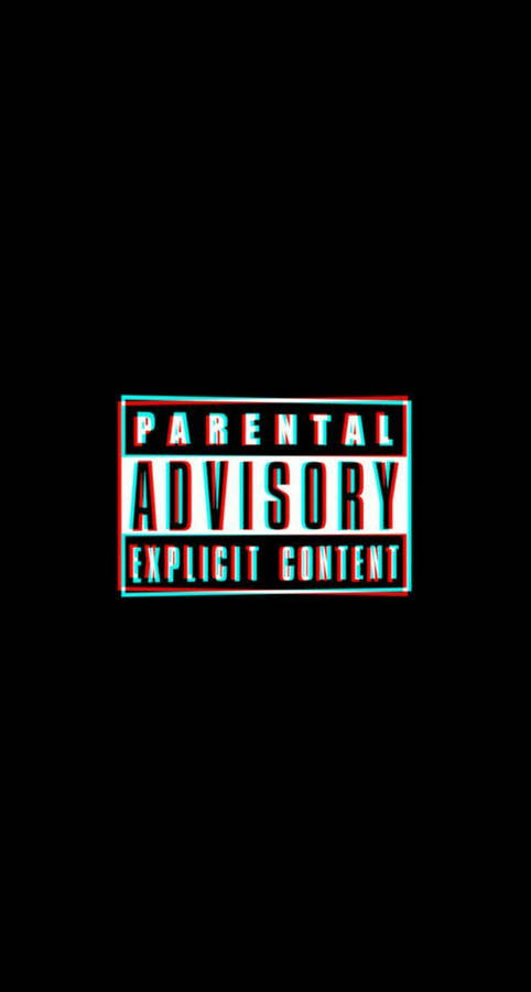 Trippy Dark Parental Advisory Logo Wallpaper