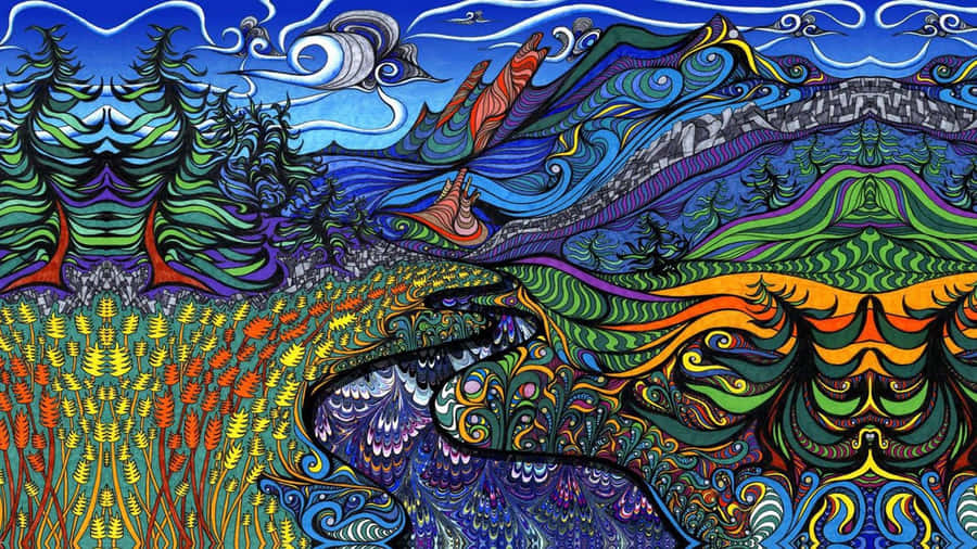 Trippy Desktop Landscape Wallpaper