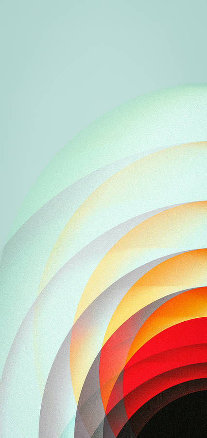 Trippy Orange Circle Waves Wallpaper