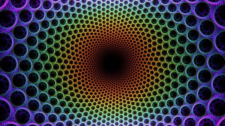 Trippy Psychedelic Circles Wallpaper