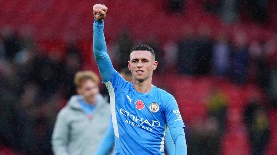 Triumph And Passion - Phil Foden Celebrates Wallpaper