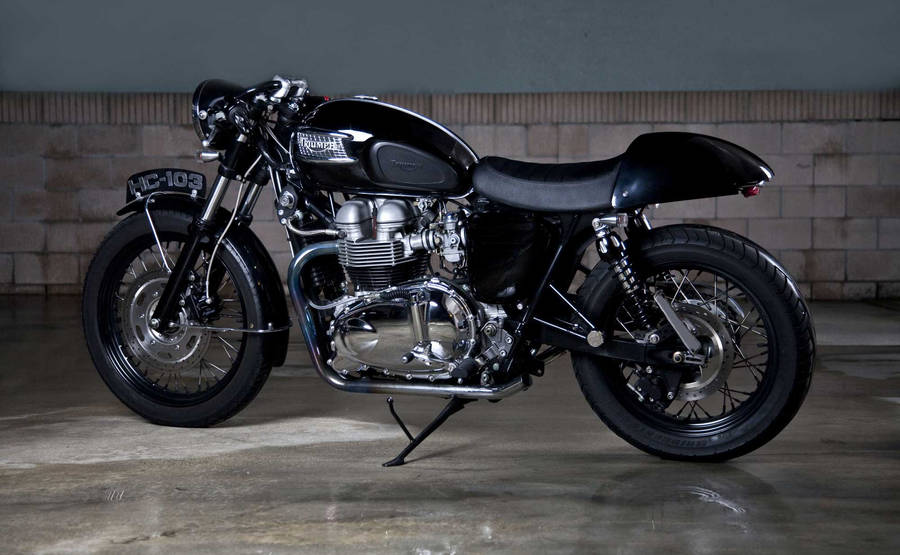 Triumph Bonneville Black Cafe Racer T100 Wallpaper