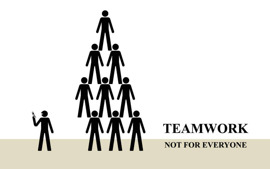 Triumph In Teamwork: A Successful Human Pyramid Wallpaper