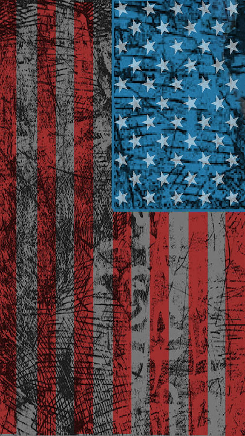 Trodden American Flag Cool Iphone Wallpaper