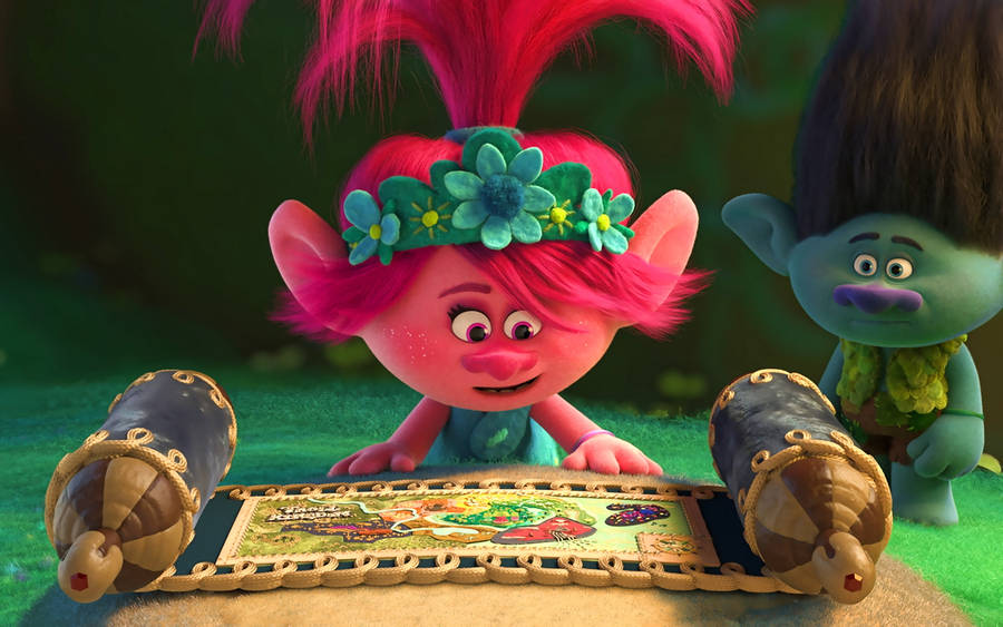 Trolls Poppy And The Scroll Wallpaper