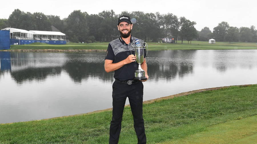 Troy Merritt Posing With Trophy Wallpaper