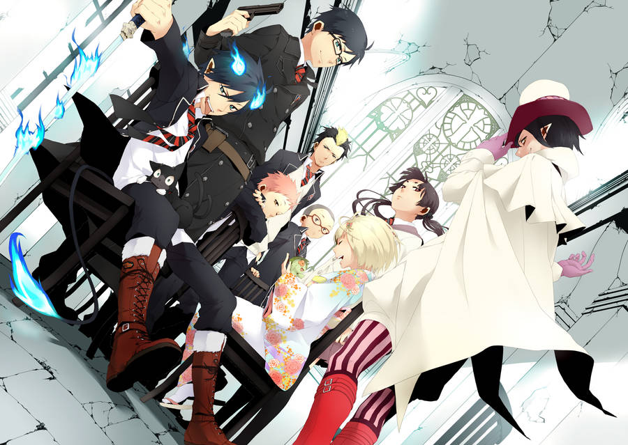 True Academy Blue Exorcist Wallpaper