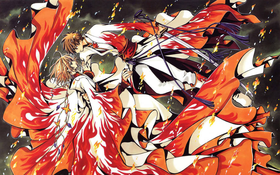 Tsubasa Reservoir Chronicle Fiery Orange Wallpaper