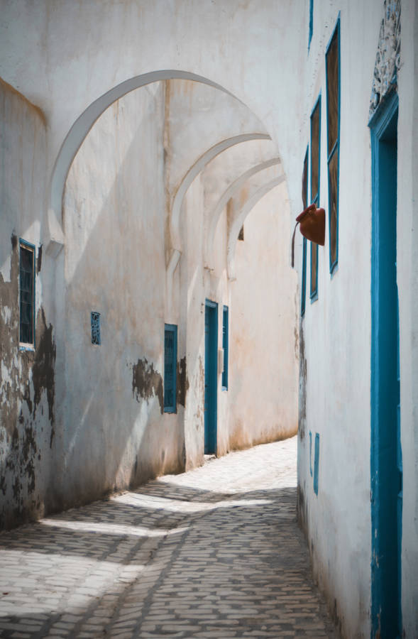 Tunisia Narrow Road Wallpaper