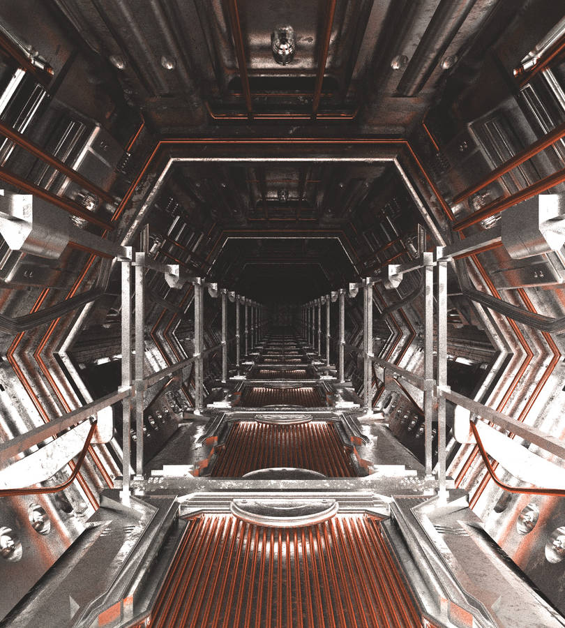 Tunnel, Corridor, Perspective, Art, Sci-fi Wallpaper
