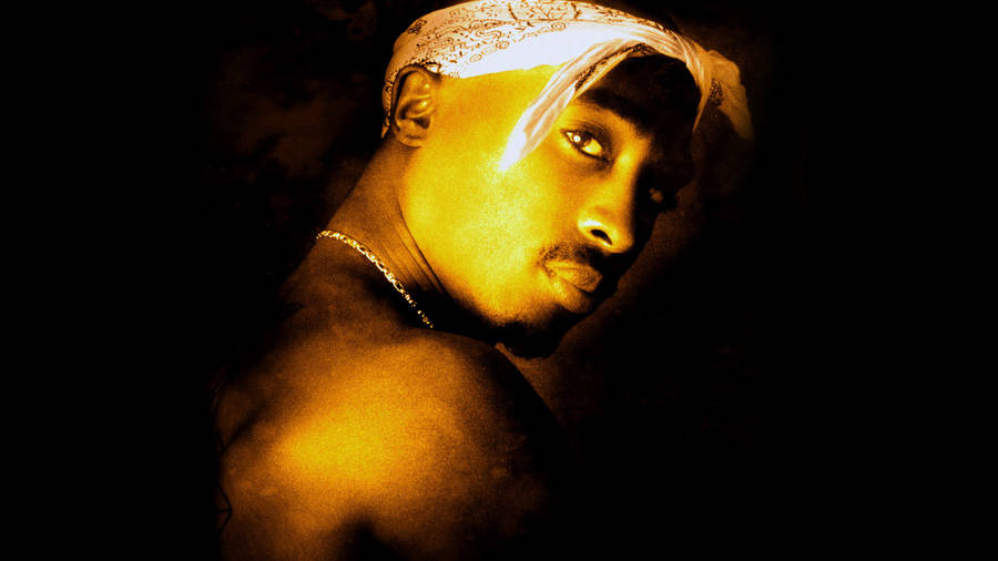 Tupac Yellow Photography Wallpaper