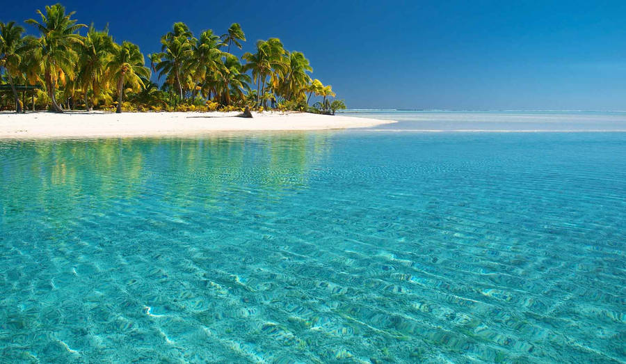 Tuvalu Island On Blue Sea Wallpaper