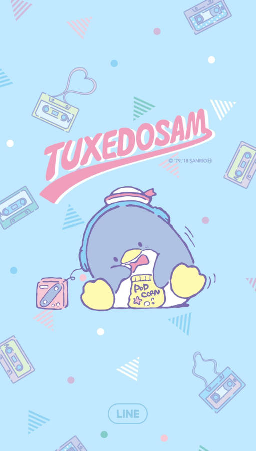 Tuxedo Sam With Popcorn Wallpaper