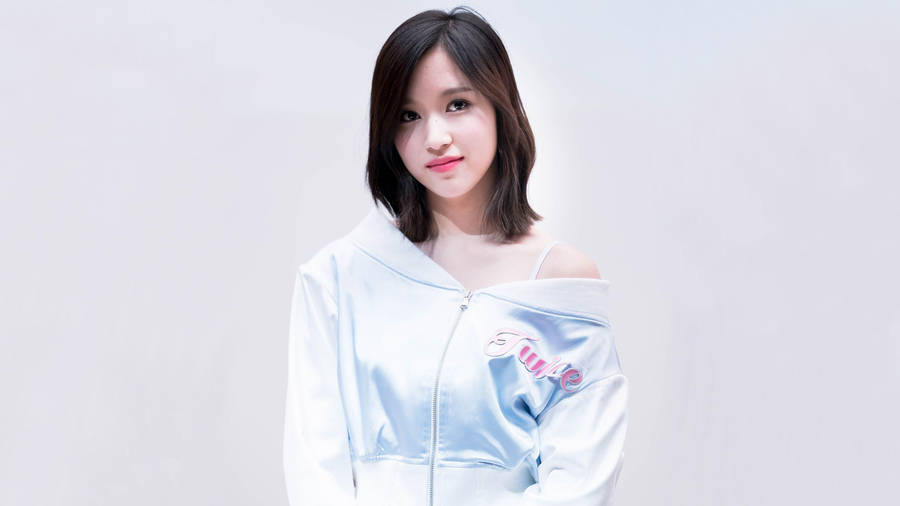 Twice Member Mina In White Wallpaper