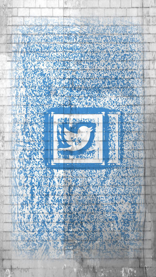 Twitter Logo On Brick Wall Wallpaper