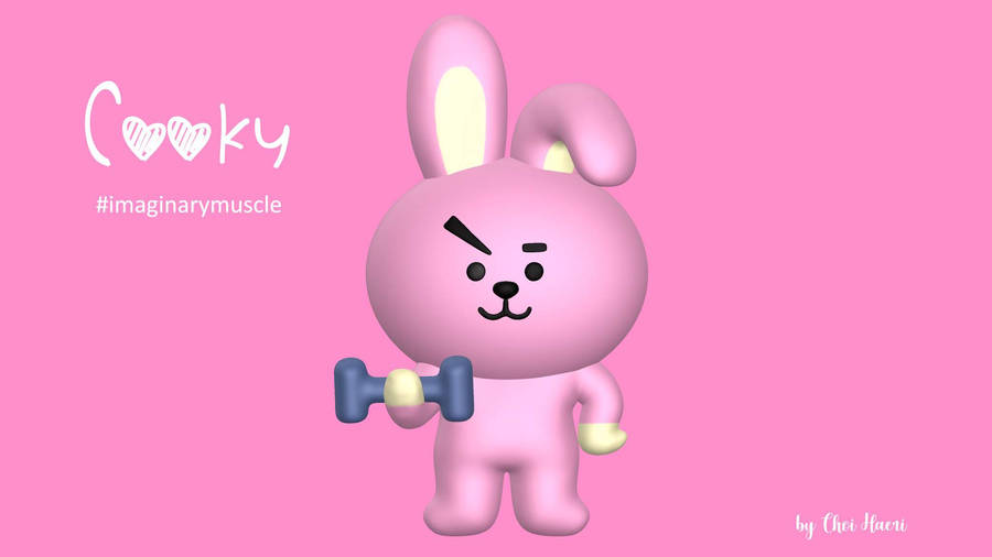 Two Adorable Cooky Bt21 Characters Indoor Wallpaper