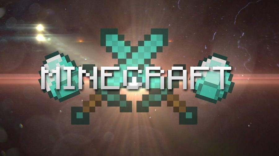 Two Crossed Swords Cool Minecraft Wallpaper