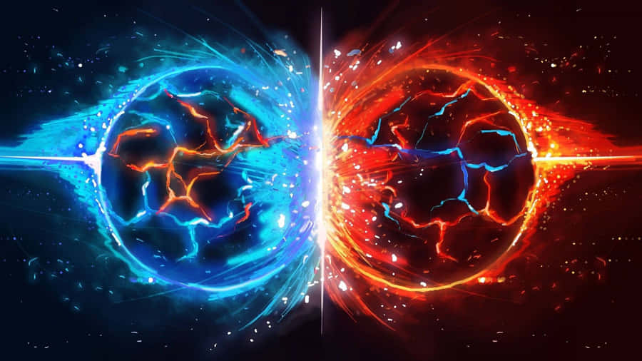 Two Images Of A Brain With Two Lights On It Wallpaper