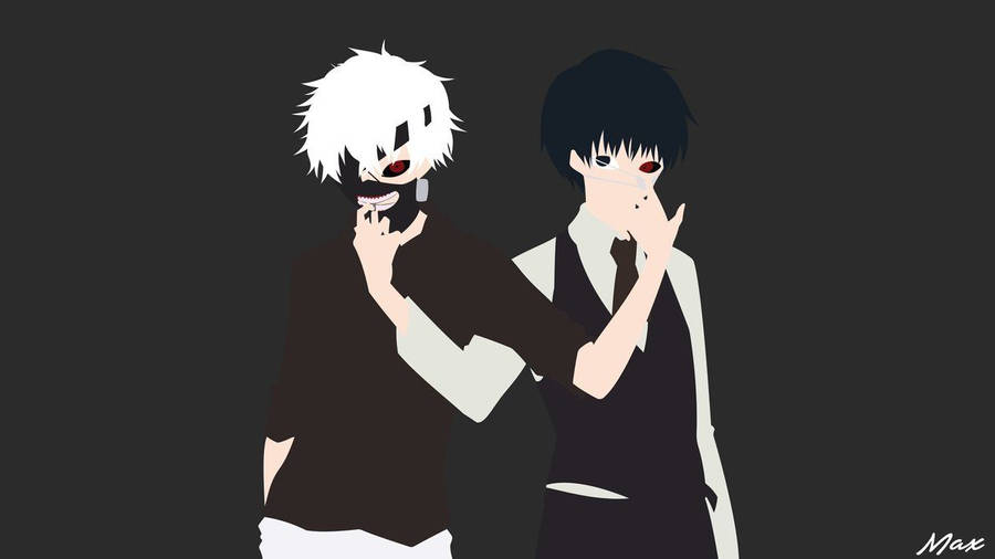 Two Kaneki Ken Minimalist Wallpaper