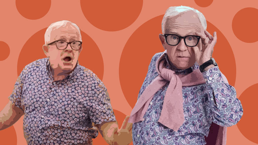 Two Leslie Jordan Glasses Circles Wallpaper