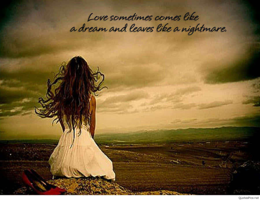 Two Lovers Lost In A World Of Sad Romance Wallpaper