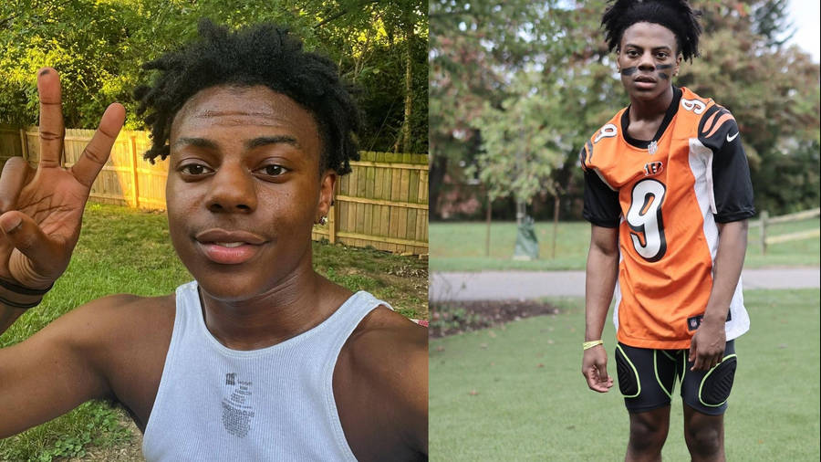 Two Pictures Of A Young Man In An Orange Jersey Wallpaper